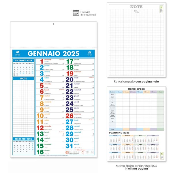 Calendario olandese multicolor 2025 145