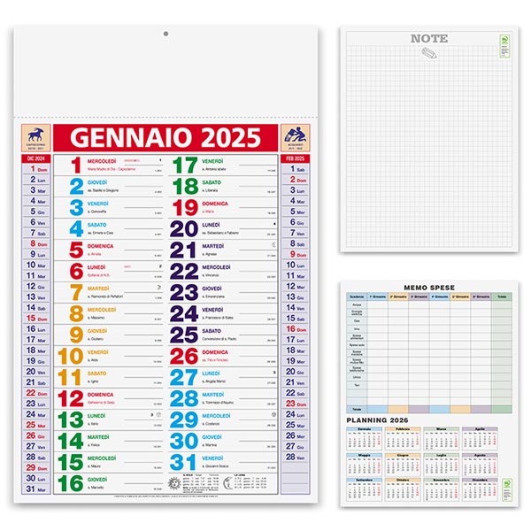 Calendario olandese 2025 PA600 Multicolor