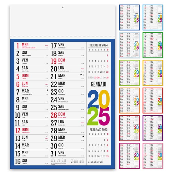 Calendario olandese 2025 PA614 svedese