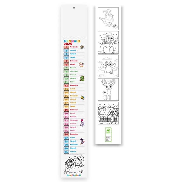 Calendario olandese silhouette multicolor 2025 PA674